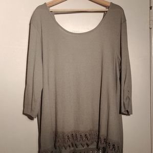 Neutral green blouse